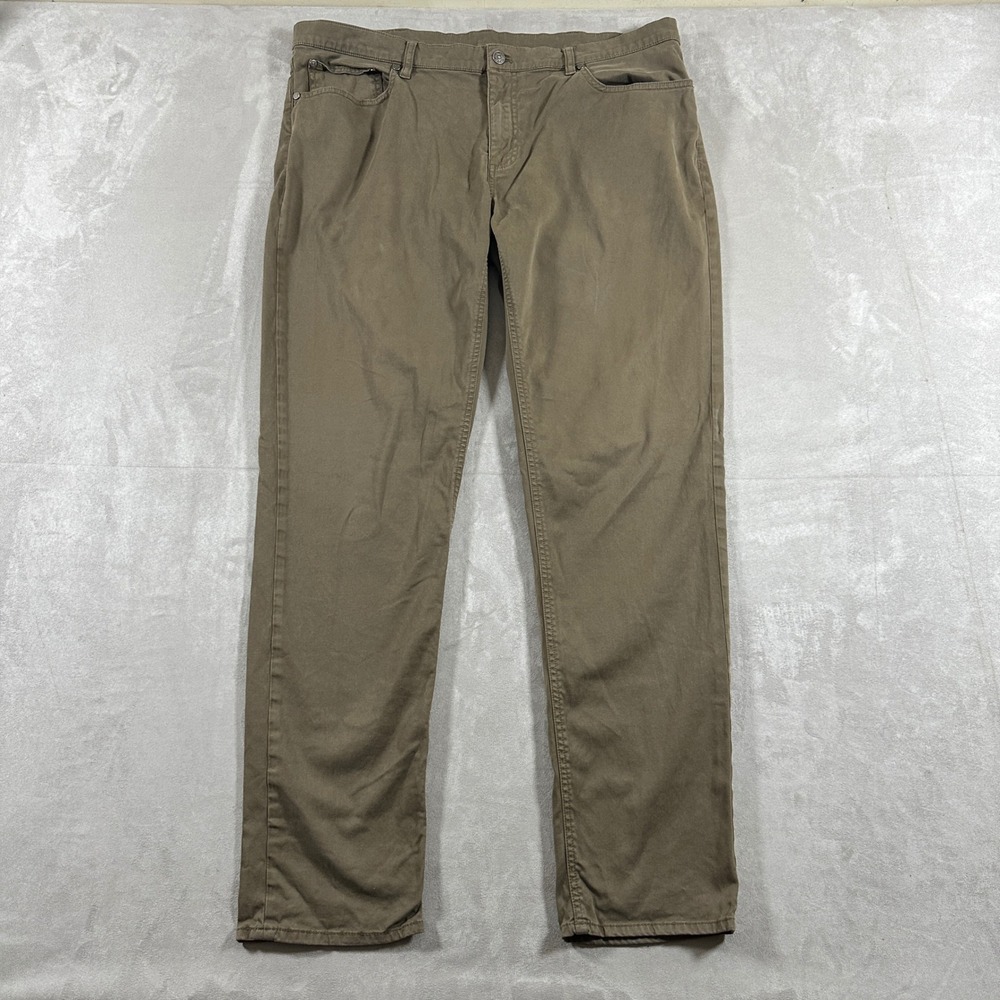 Brooks Brothers Pants Mens W40 L34 Brown Slim Fit 5-Pocket Cotton Stretch